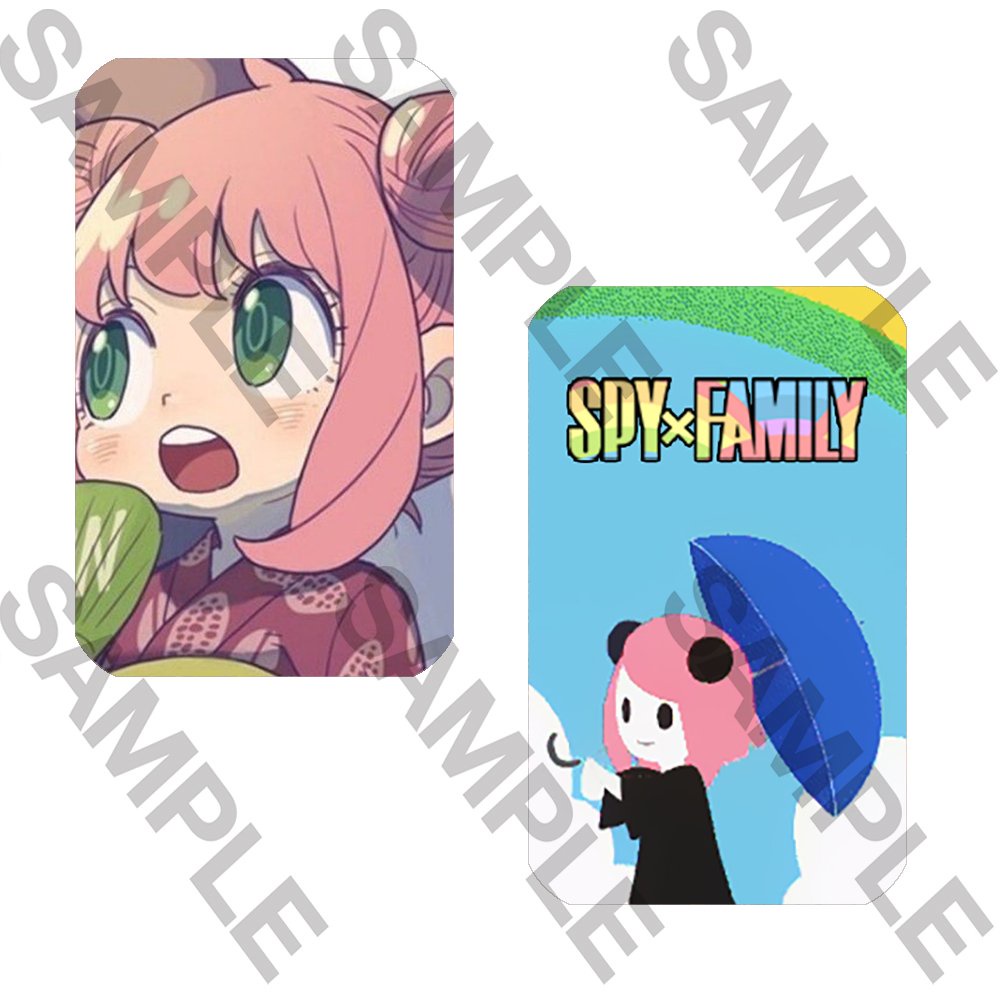 Ảnh card bo góc in hình Spy x Family Gia đình điệp viên Anya Forger thẻ bo viền 5*8cm anime chibi