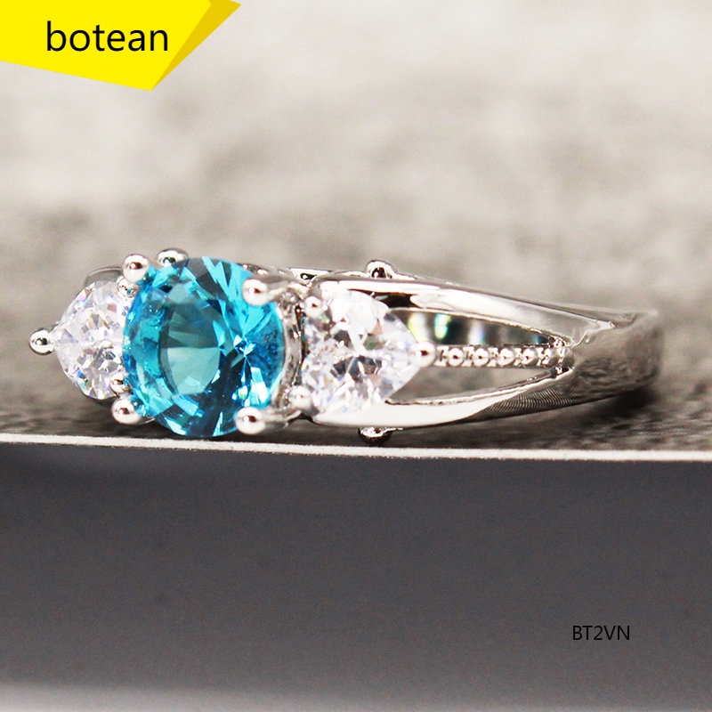 Vòng Đeo Tay / Nhẫn Đính Đá sapphire Bằng Đồng Mạ Bạch Kim