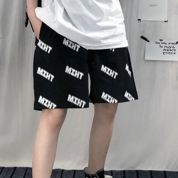Quần đùi nam nữ chữ chéo THIM năng động trẻ trung cho các bạn trẻ , short ngắn mặc nhà