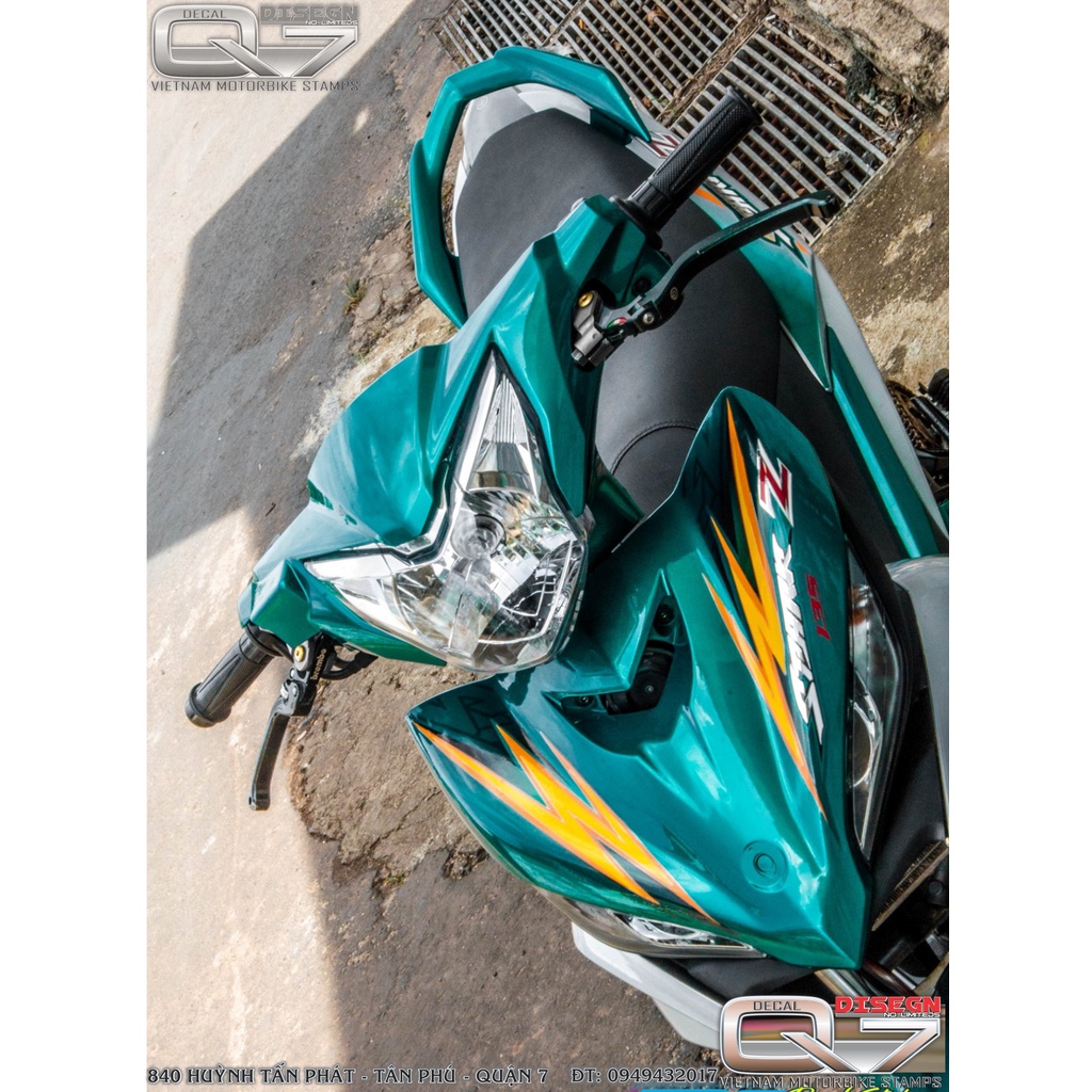 TEM RỜI EXCITER 2011 SPARK Z XANH BẠC