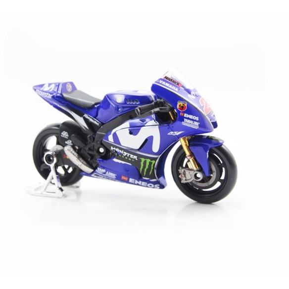 XE MÔ HÌNH MOTO GP YAMAHA FACTORY RACING 2018 NO.25 - MAISTO tỷ lệ 1:18