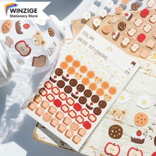Winzige Set tấm miếng dán không thấm nước họa tiết xinh xắn trang trí sổ tay điện thoại