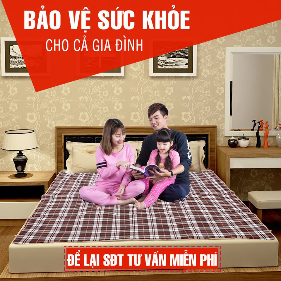 Đệm điện Nhật bản cao cấp AKIRA, giặt được bằng máy giặt, sưởi ấm cơ thể và giúp ngủ ngon, bảo hành 12 tháng
