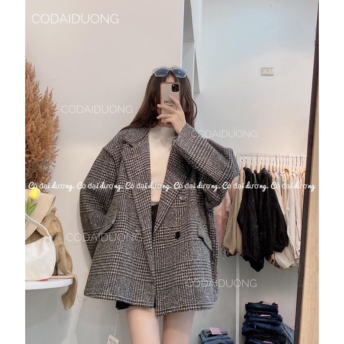 áo dạ kẻ tiêu túi nắp | BigBuy360 - bigbuy360.vn