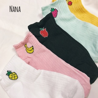 Set 5 đôi tất vớ Hoa Quả thấp cổ