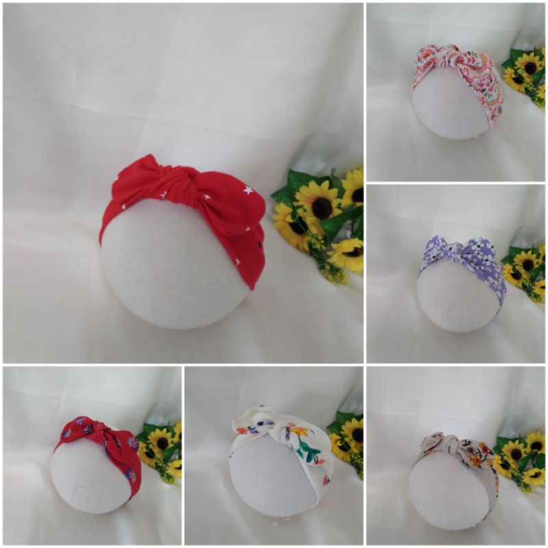 Băng Đô (Turban) Nơ Thỏ Cho Bé Gái Nhiều Màu Mềm Mịn Co Giãn - Siêu Rẻ