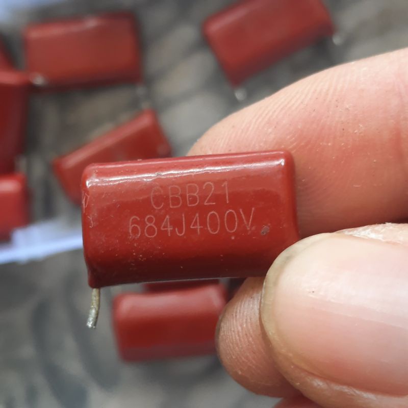 5 con tụ đỏ 684j/250 - 400v  tháo máy