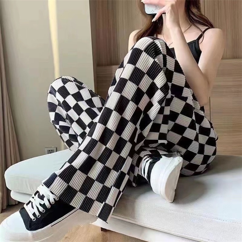 Quần Caro nữ dập nhún đứng dáng cực mát chất liệu siêu nhẹ MRQ036G