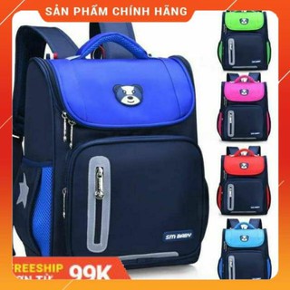 [NEW]  [Giảm 50%] Balo chống gù dáng hộp, cặp học sinh tiểu học có phát quang bảo vệ cho bé