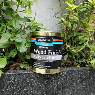 sơn phủ bóng mờ gốc nước wood finish lon 800g creative life không mùi