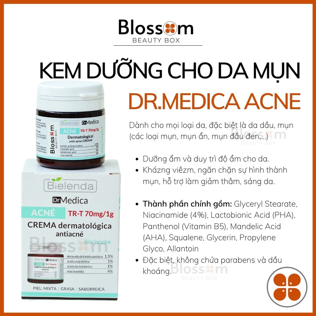 [CÓ SẴN] Kem dưỡng cho da dầu mụn Dr Medica ance