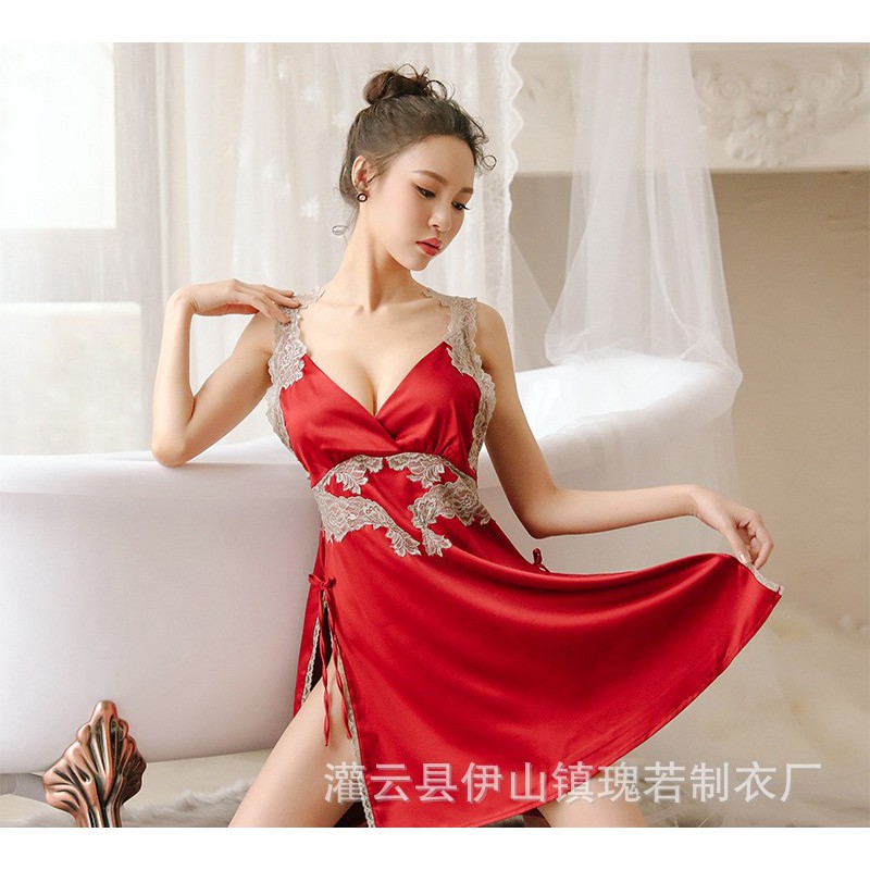 Váy ngủ Sexy ren ngực nữ thần quyến rũ