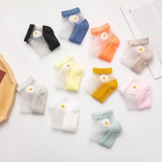 Túi 10 đôi tất lưới ren hoa cúc