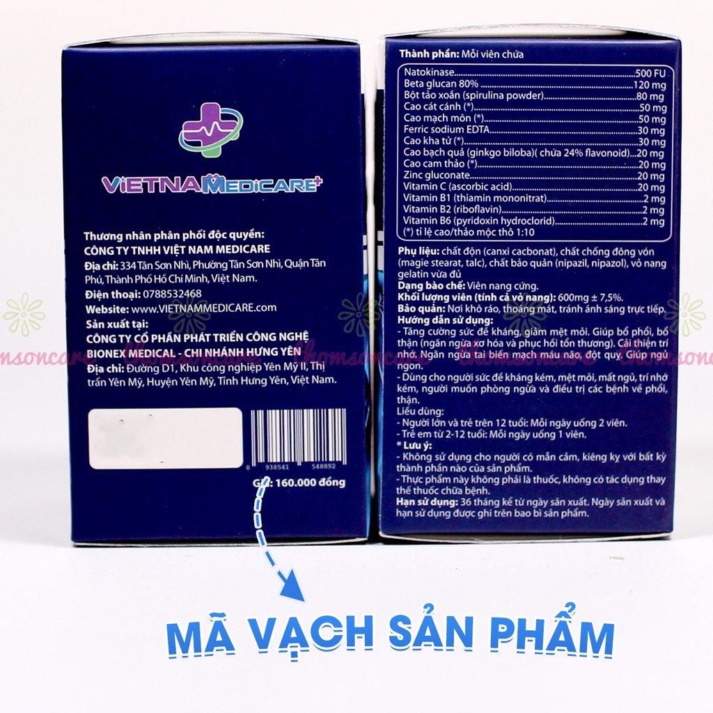 Bổ phổi Lung Recovery hộp 30 viên, tăng đề kháng, phục hồi sức khỏe, tăng miễn dịch từ thảo dược