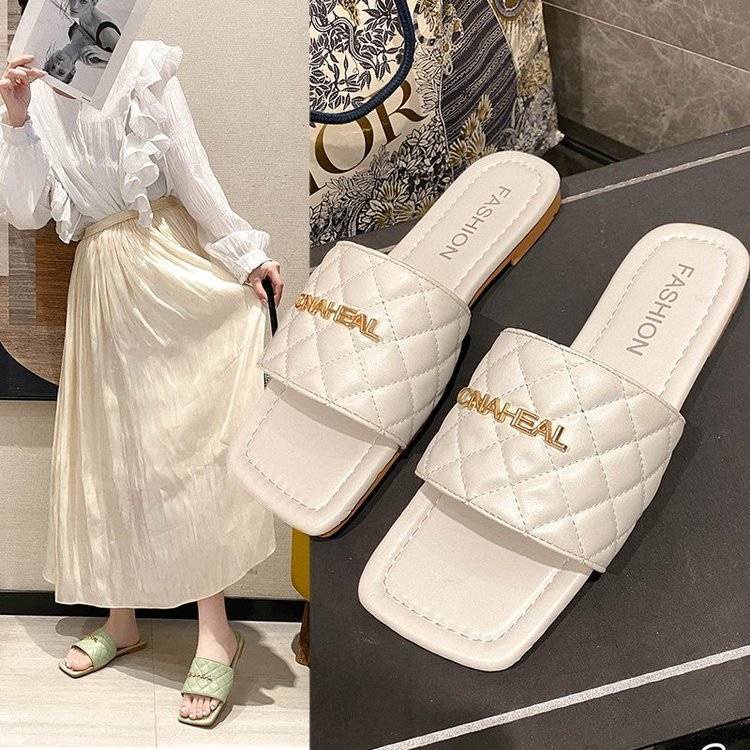 Dép Sandal Hở Ngón Mũi Vuông Đế Thấp Size Lớn 35-43 41 42 Thời Trang Dành Cho Nữ