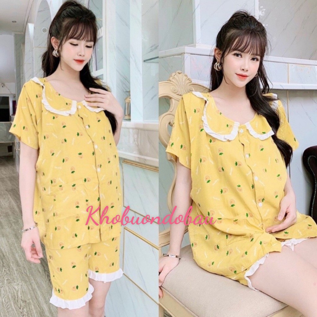 Bộ đồ bầu LỬNG chất đũi mát mẻ, thoáng mát nhiều màu sắc họa tiết cute BĐ829