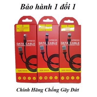 ( BẢO HÀNH 6 THÁNG) Cáp HOCO-X26 chân ip/Micro/Type C
