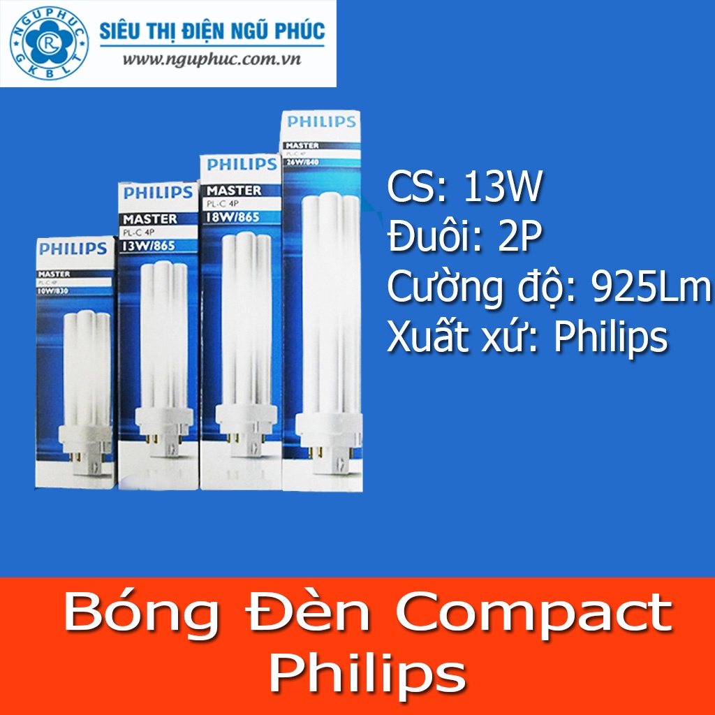 BÓNG ĐÈN COMPACT Philips Master PL-C 13W - 4P