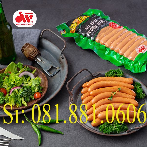 Xúc xích Vườn Bia hong khói, Xúc xích Đức Việt cao cấp., Date mới nhất.