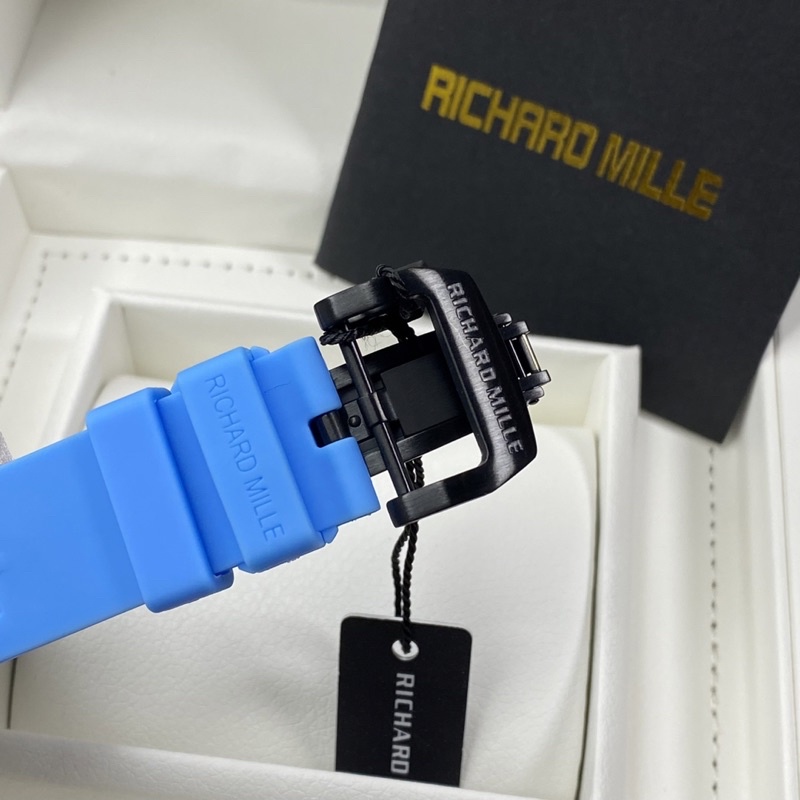 Đồng hồ nam RM53-01 full Carbon dây blue size 44mm sử dụng cỗ máy Thuỵ Sỹ