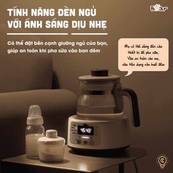 Máy đun và hâm sữa đa năng Bear TNQ-D12D1