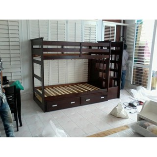 [Miễn phí ship] Giường 3 Tầng Ali Gỗ Tự Nhiên (1m/1m/1m)