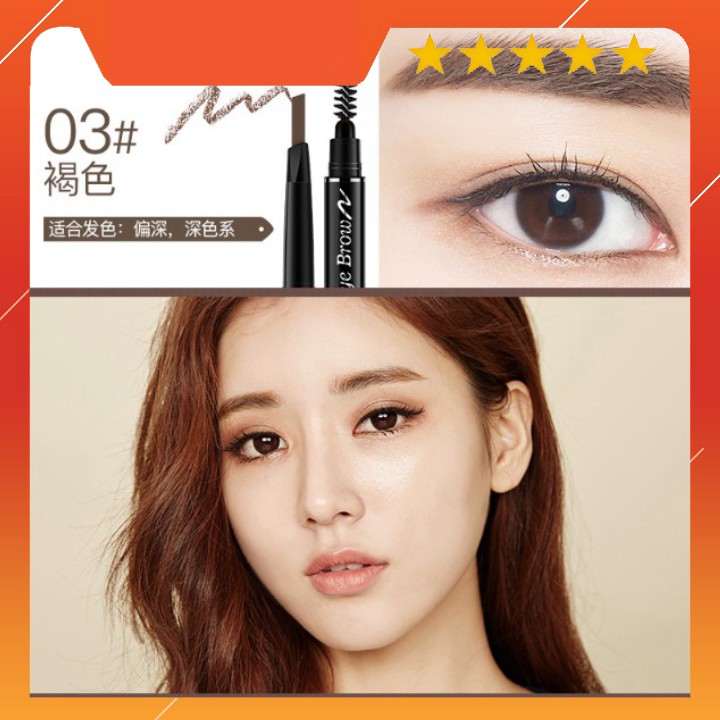 Chì kẻ mày double effect Lameila 02 đầu siêu mịn bền màu Xuka Cosmetic | BigBuy360 - bigbuy360.vn