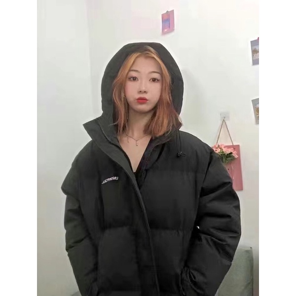 Áo phao béo có mũ thêu chữ UNOFFCALL