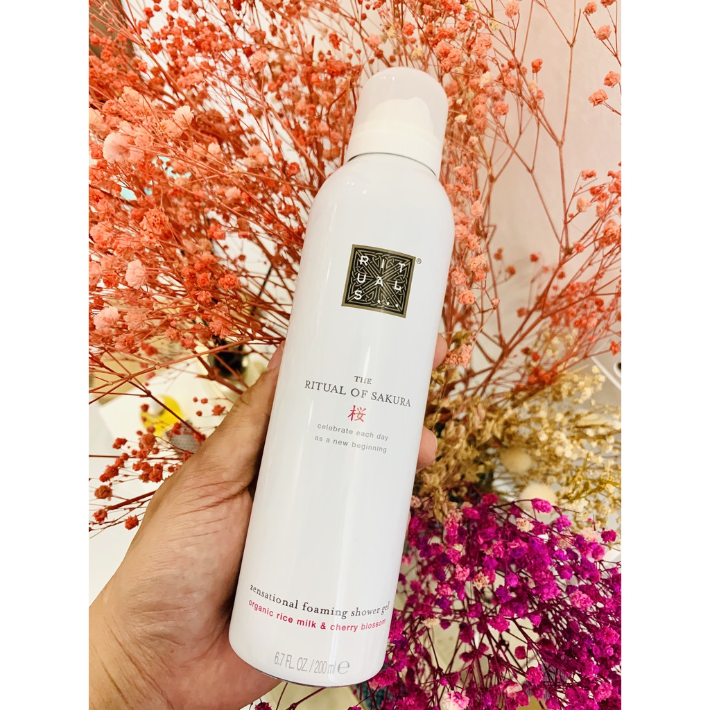 [BILL US/FR] RITUALS Sữa tắm tạo bọt hương Hoa Anh Đào Ritual of Sakura 200ml