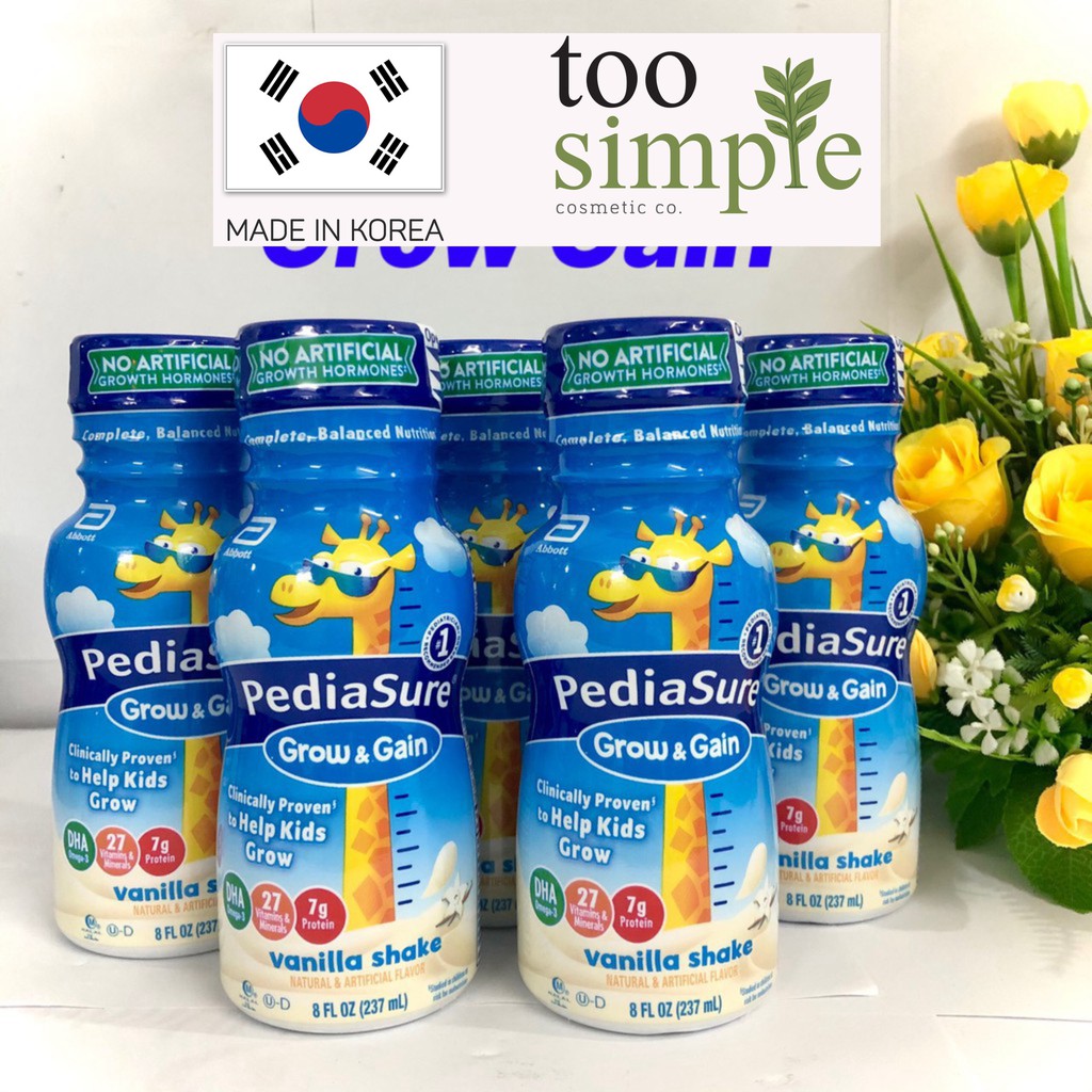 ❤️ [Date 12/2021] Sữa Pediasure nước Vani, Dâu, Fiber chất xơ, Socola Mỹ 237ml Too Simple