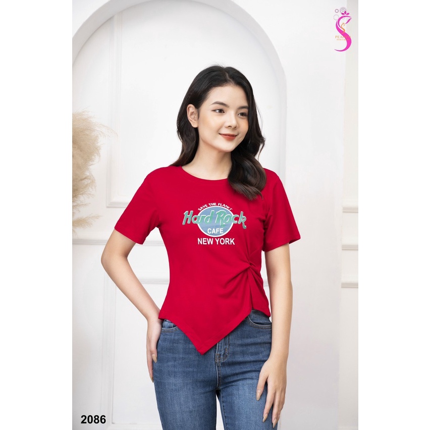 Áo phông nữ PEAHEN Áo thun nữ cotton mềm mại thiết kế trẻ trung Freesize dưới 55kg