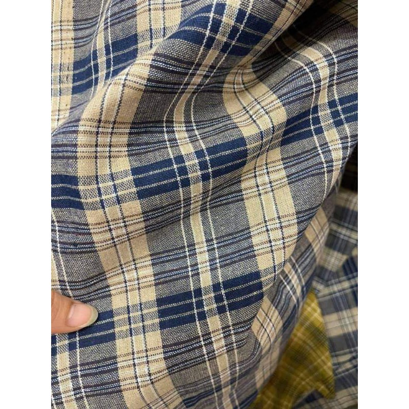 Vải caro linen