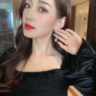 Đôi Bông Tai Nơ Đính Đá Opal