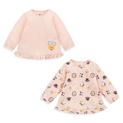 LULLABY - NH20-19 - Set 2 áo bèo gấu dài tay bé gái