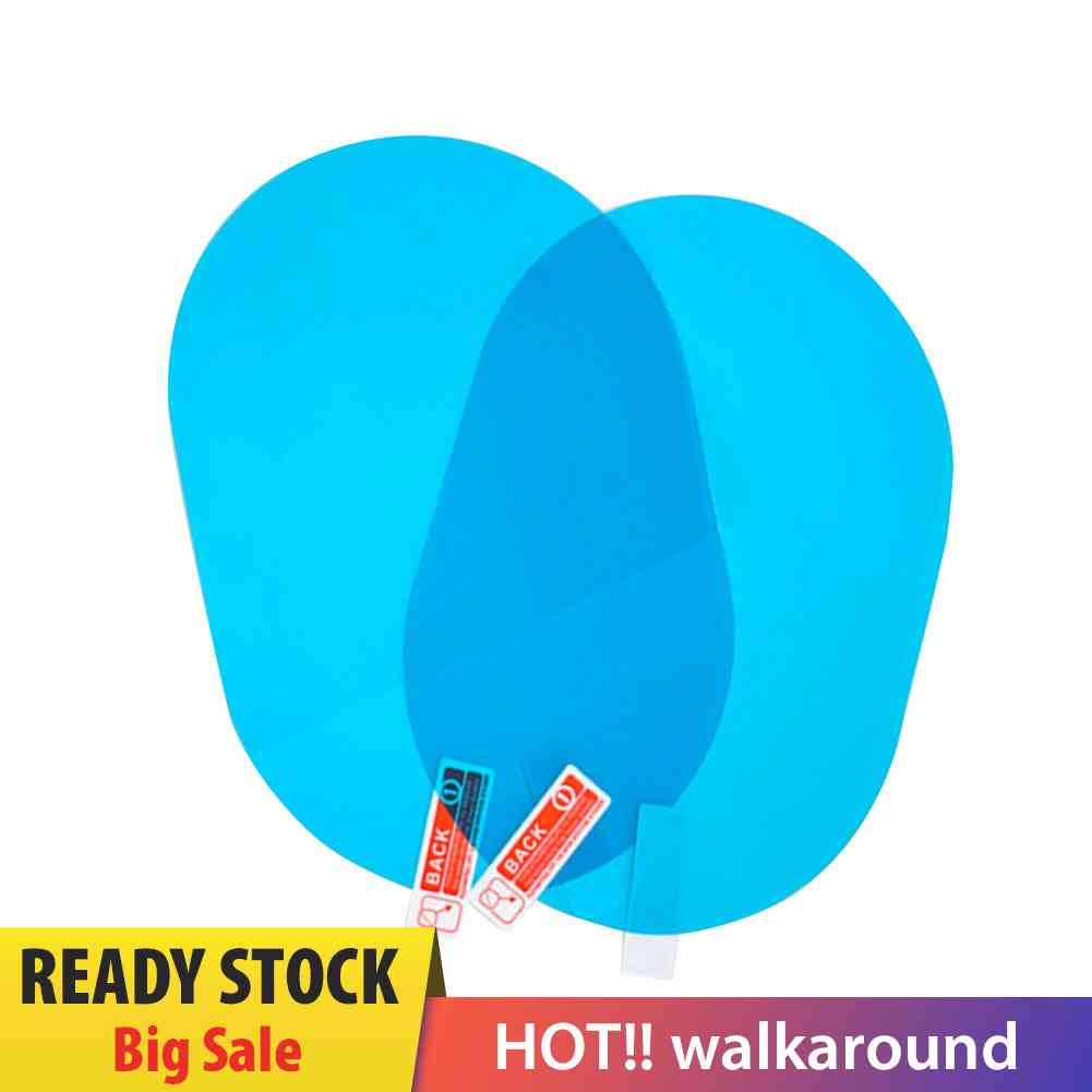 Bộ 2 Miếng Phim Oval Dán Bảo Vệ Kính Chiếu Hậu Xe Hơi Chống Sương Mù Không Thấ
