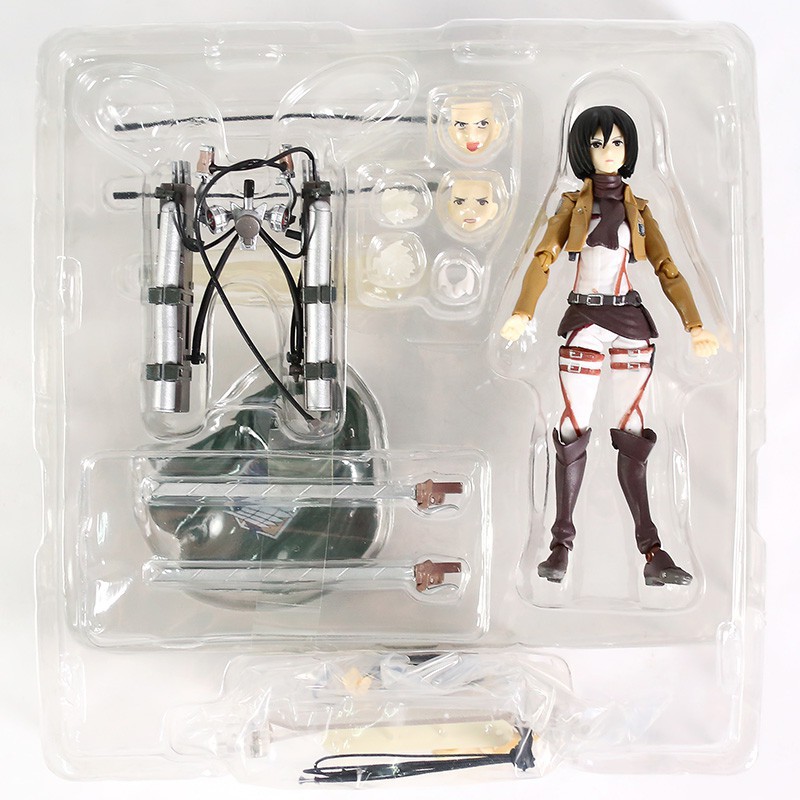 Đồ Chơi Mô Hình FIGMA Kiểu Nhân Vật Hoạt Hình Levi Eren Mikasa Cao Cấp chạy