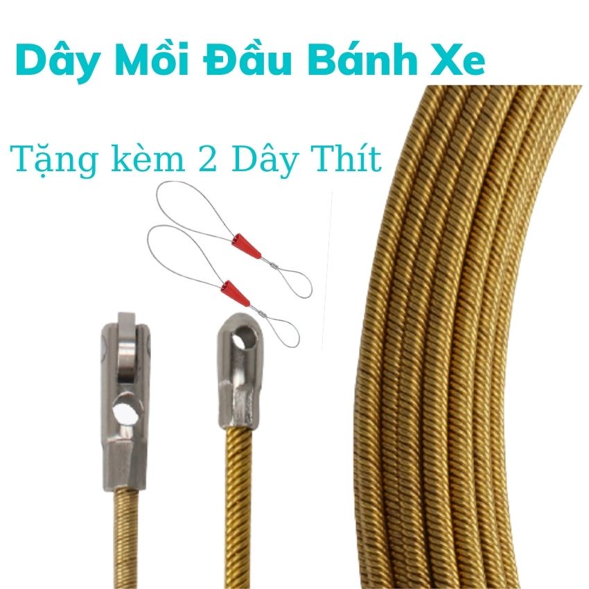 Dây mồi đầu bánh xe  [𝑭𝑹𝑬𝑬𝑺𝑯𝑰𝑷]  đường kính 4mm thép siêu bền,tặng kèm 2 dây buộc dây điện