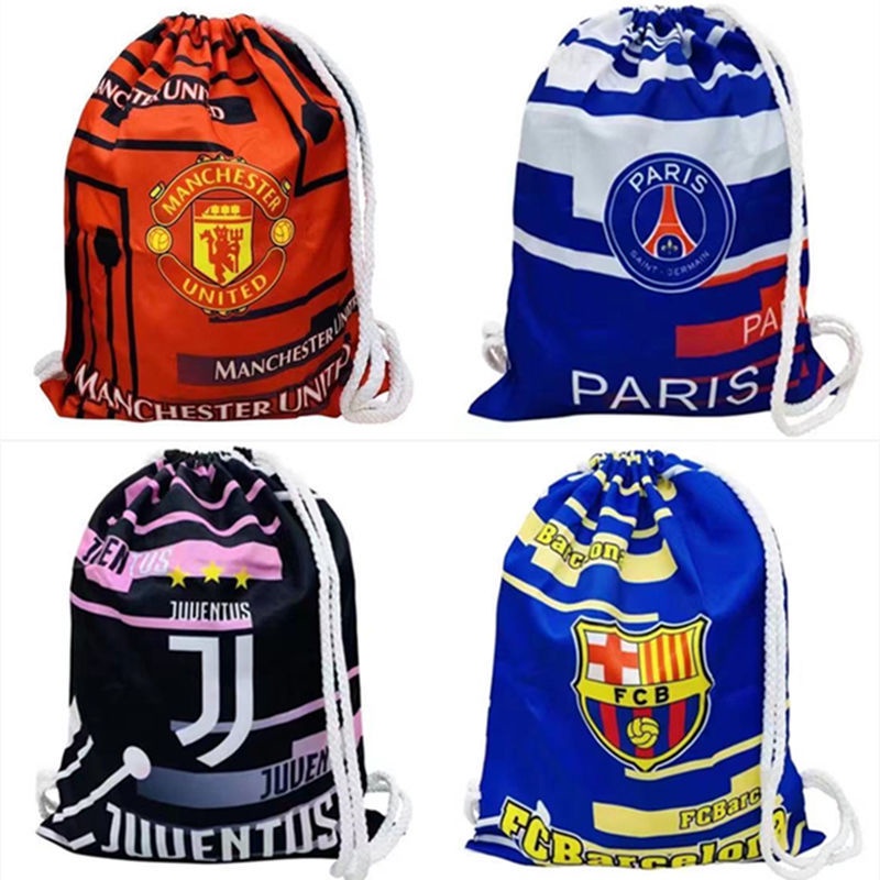 football bag Barcelona Real Madrid Manchester United Paris Juventus football bag equipment bag training ball bag drawstring backpack