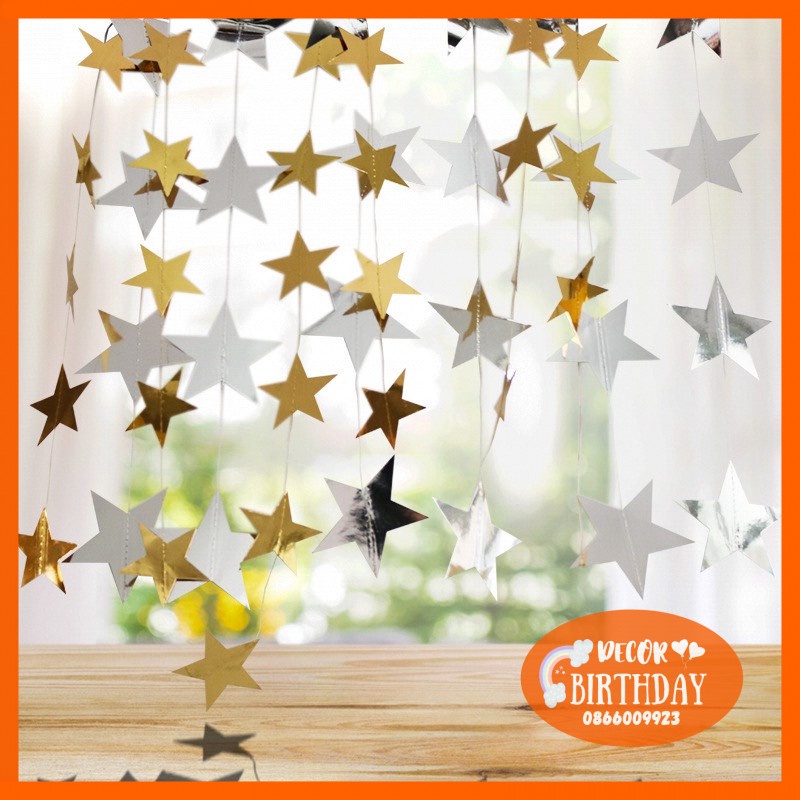 Dây Sao Trang Trí Sinh Nhật ⭐⭐⭐HOT SALE⭐⭐⭐ Trang Trí Phòng Cưới, Tiệc Thôi Nôi, Đầy Tháng Siêu Đẹp