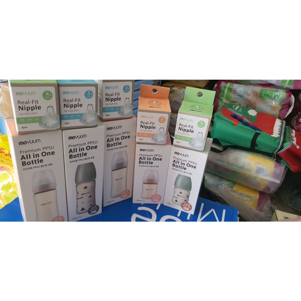 Bình sữa và núm Moyuum 170ml,270ml