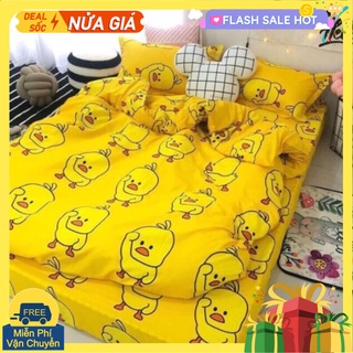 Xả kho Ga bọc đệm cotton poly 1m4 vịt vàng hot