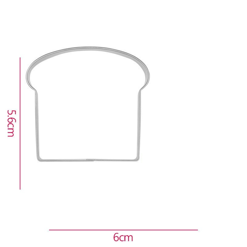 Khuôn Cắt Bánh Quy Hình Bánh Mì Nướng Được Làm Từ Thép Không Gỉ