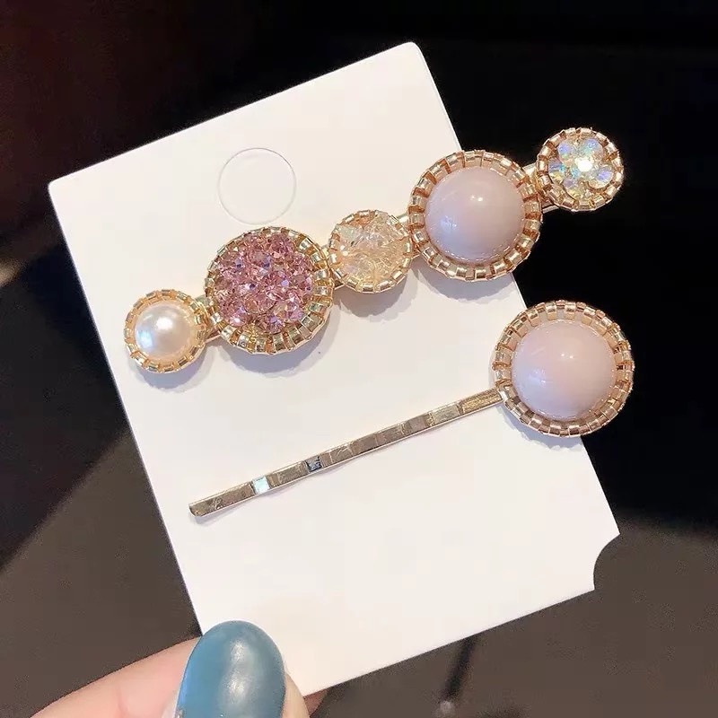 Set Kẹp Tóc Mái Đính Đá Nhân Tạo Cute Phong Cách Hàn Quốc Dễ Thương KC40 JOLY
