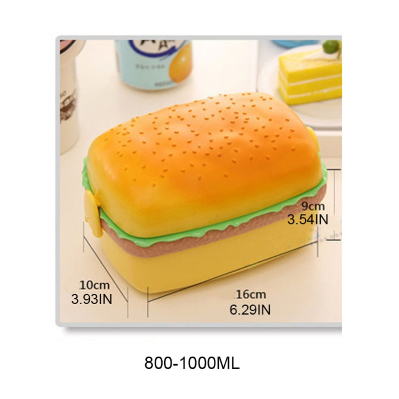 hộp cơm Hình Bánh Hamburger Dễ Thương