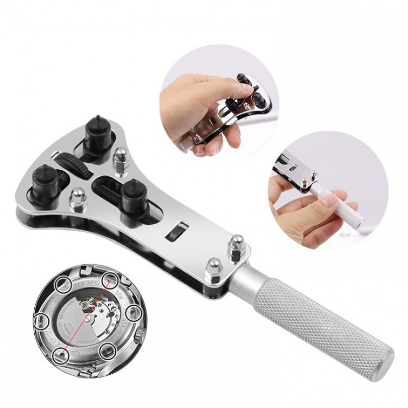 Bộ Dụng Cụ Sửa Chữa Đồng Hồ Đeo Tay Ba Móng Có Vỏ Bảo Vệ Pin Thay Thế
