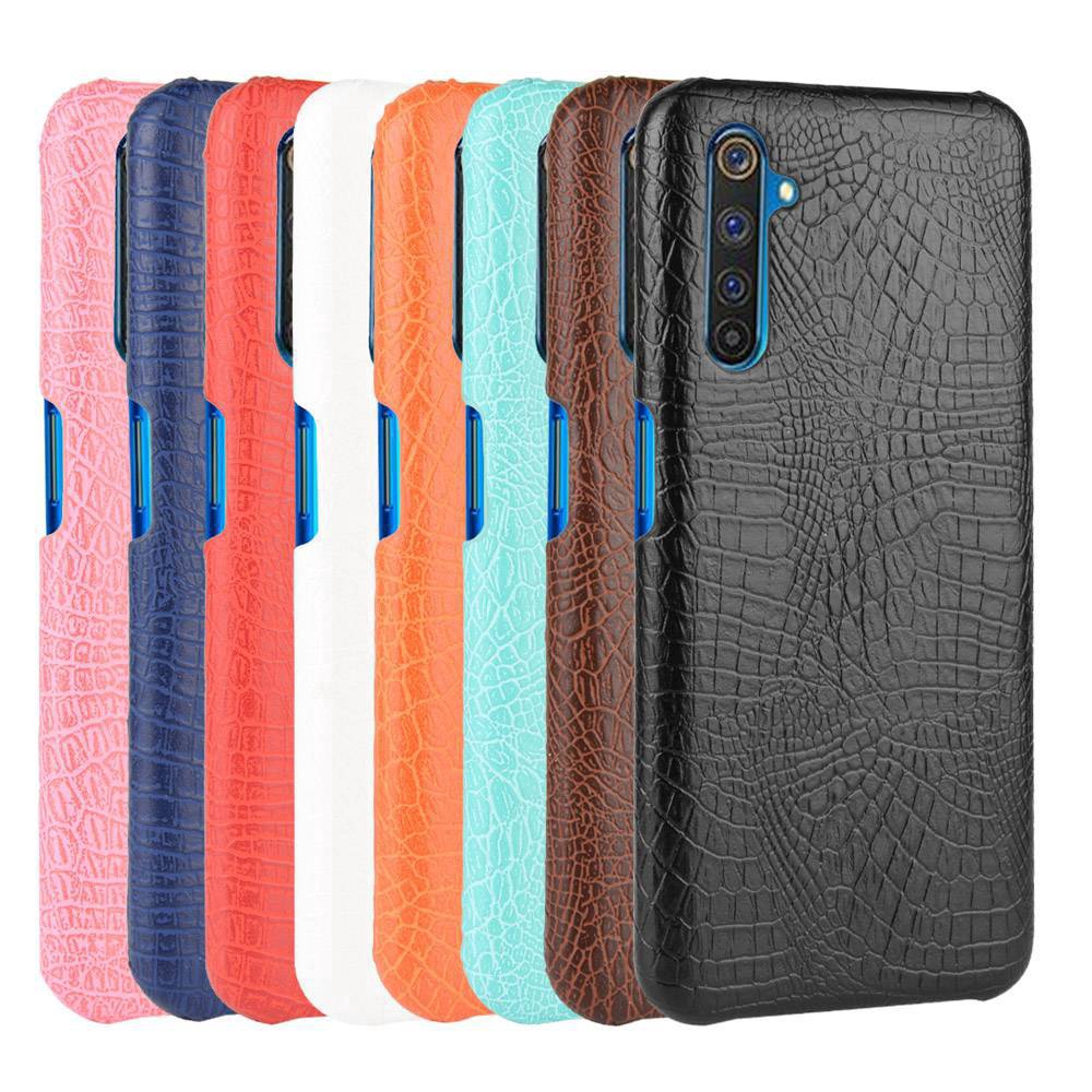 Realme X50 Pro / RealmeX50 5G Casing Fashion Crocodile Pattern Hard PC PU Leather Back Cover Hard Plastic Case Phone Cover