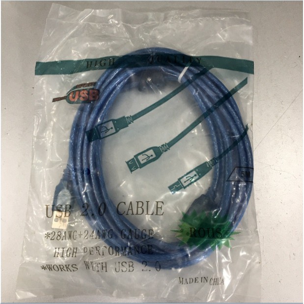 Cáp Link USB 2.0 Hai Đầu Đực Blue Length 5M