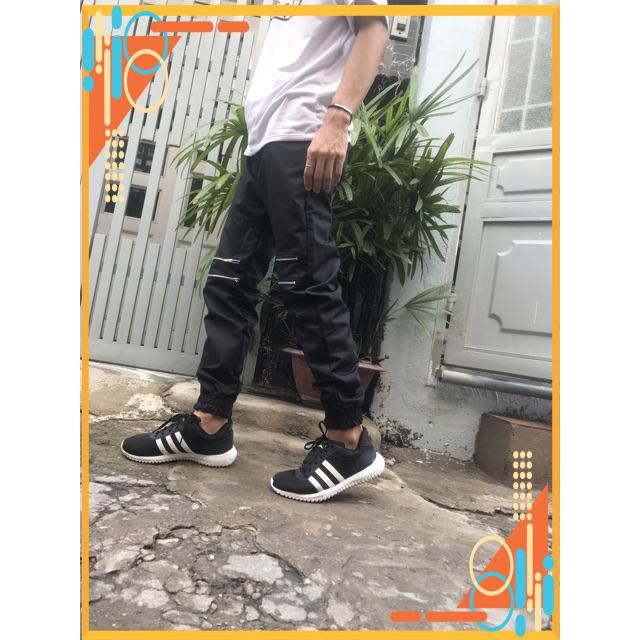 [FreeShip] Quần Jogger Kaki nam/nữ có khóa kéo zipper JK4 - có size S và XXL nữa TD