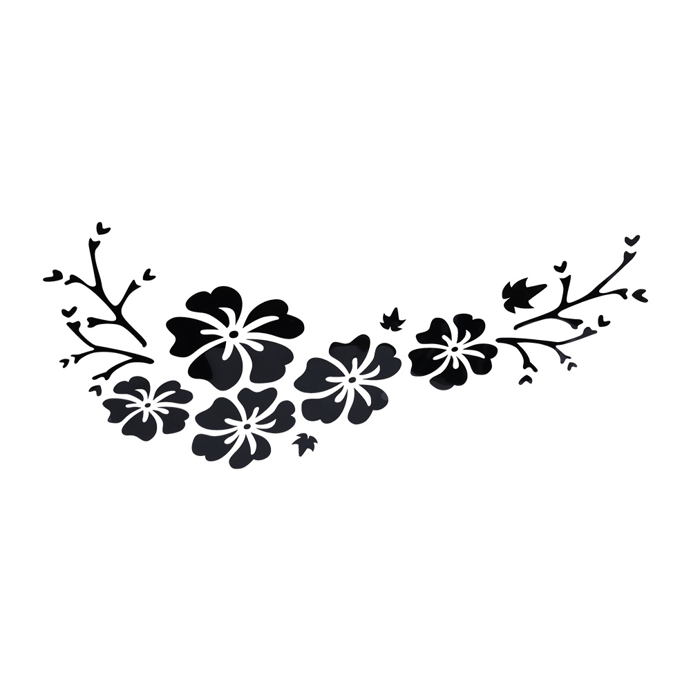 Miếng Dán Đề Can Vinyl Hình Hoa Đào Trang Trí Cửa Sổ Xe Hơi