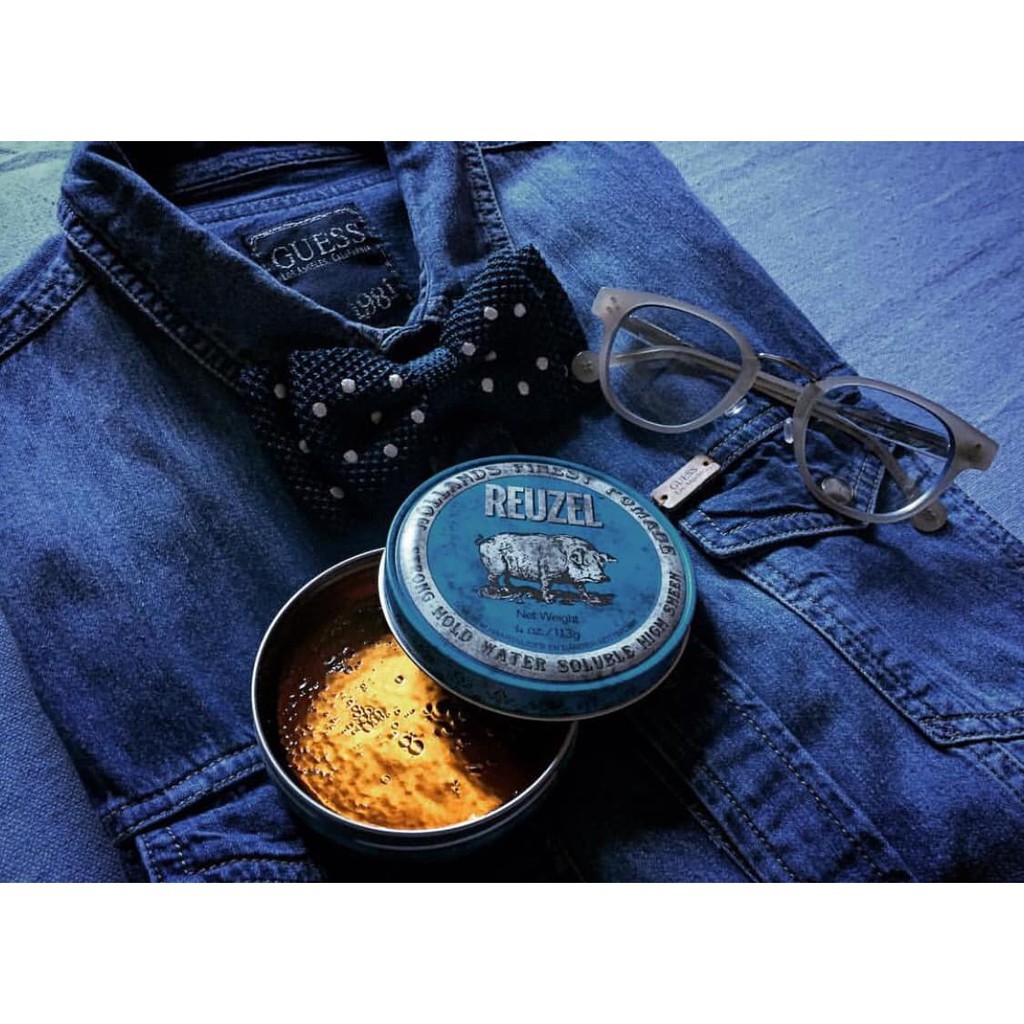 [ MUA NGAY KÉO LỠ ] [Chinh Hãng ] Sáp Vuốt Tóc REUZEL BLUE POMADE 113g 4oz 5.0